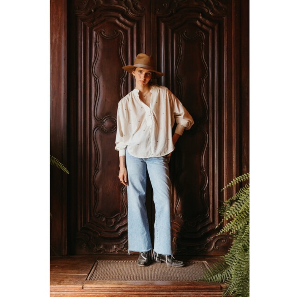 MIRTH Florence Blouse Ivory Janadani Size medium - Picture 7 of 10